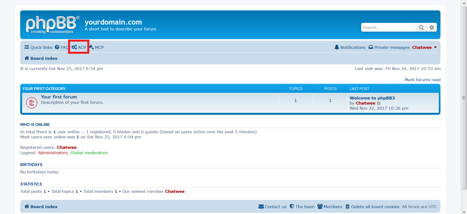 phpBB Chat add-on