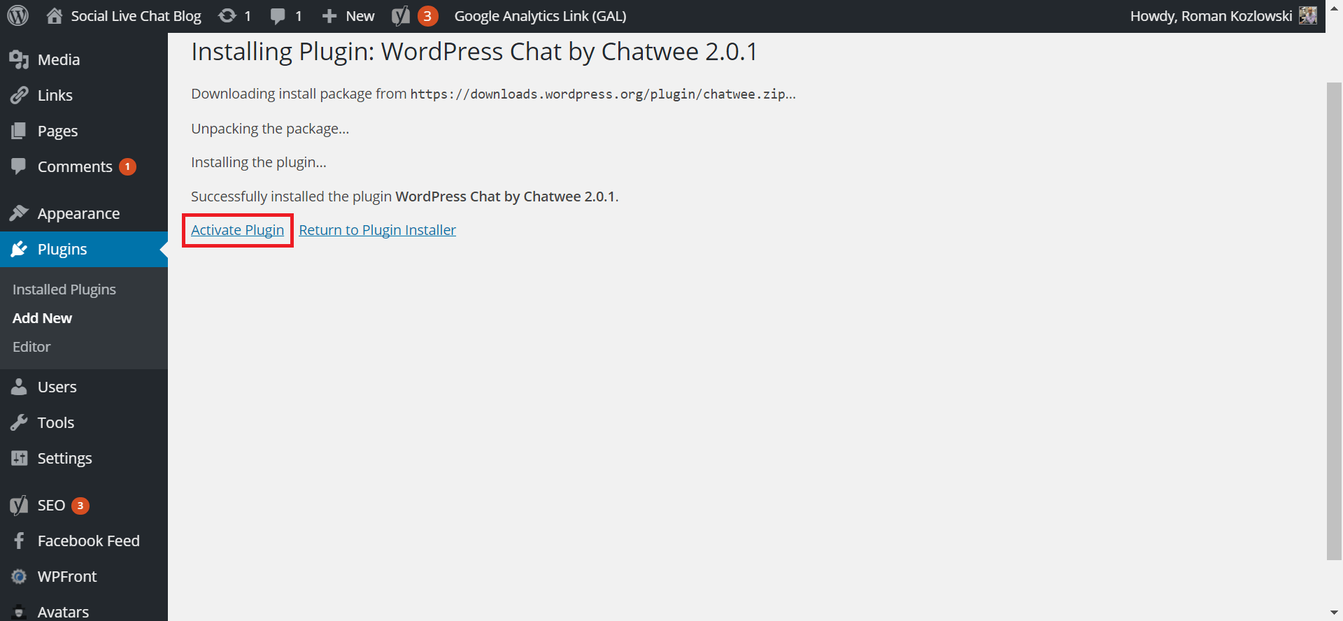 WordPress Chat Plugin