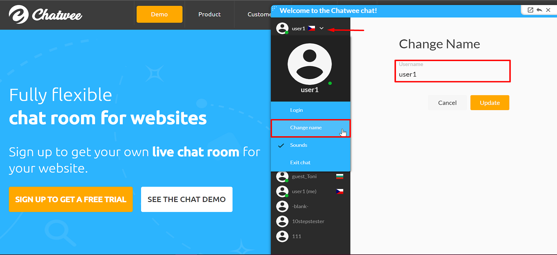 Live Chat Login Options Chatwee